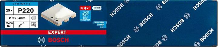 Immagine prodotto Bosch Professional Zubehör Expert M480 Rete di levigatura per levigatrice a secco, 225 mm, G 220, 25 pz. (220)