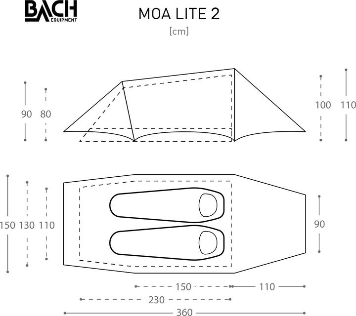 Image du produit Bach Moa 2 Lite (Tente tunnel, 1.80 kg, 2 personnes)