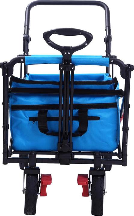 Actual product image Fuxtec FX-CT700 handcart with UV-protected sun canopy and additional push handle TURKIS (FX-