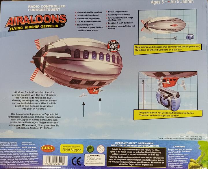 Actual product image Guru toys Zeppelin Flying Airship