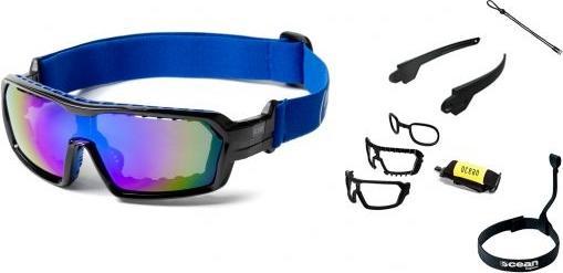 Actual product image Ocean Chameleon with straps (Shiny Black, Revo Blue)