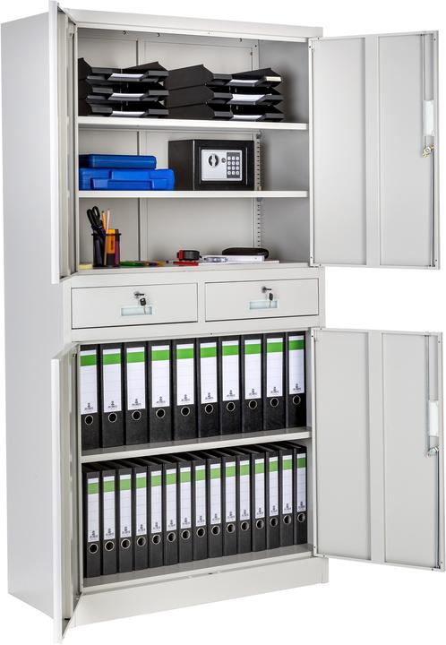 tectake Aktenschrank (90 x 40 x 180 cm)