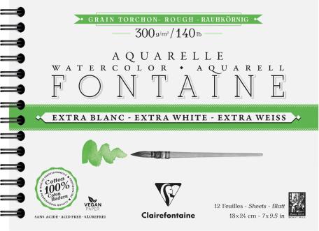 Image du produit Clairefontaine Bloc RI FontaineBlan c GT 18x24 12F 300g (300 g/m², 360 x)
