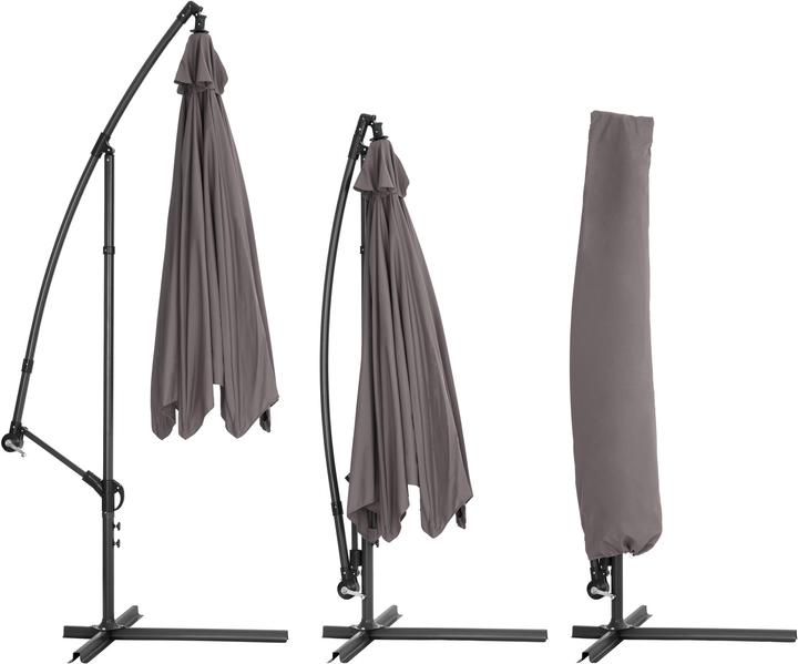 Produktbild tectake Sonnenschirm Ciccio mit Schutzhülle (3.50 m)