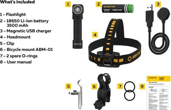 Produktbild ArmyTek Wizard C2 Pro v4 Magnet USB+ABM01+18650 / XHP50.2 White / 2500 lm / TIR 70°:120° / 1x1865... (11.20 cm, 2500 lm)