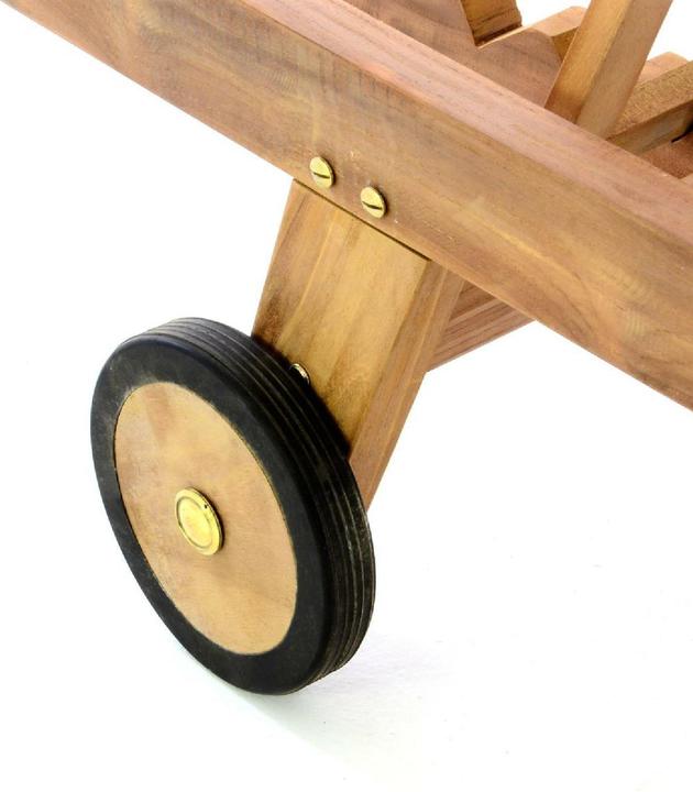 Produktbild VCM Sonnenliege Gartenliege Liegestuhl Teakholz klappbar behandelt (200 cm)