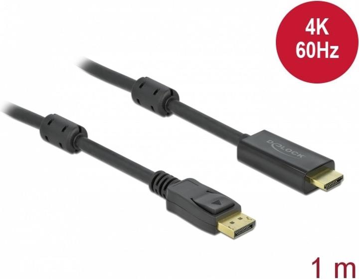 Produktbild Delock DisplayPort — HDMI (Typ A) (1 m, DisplayPort, HDMI)