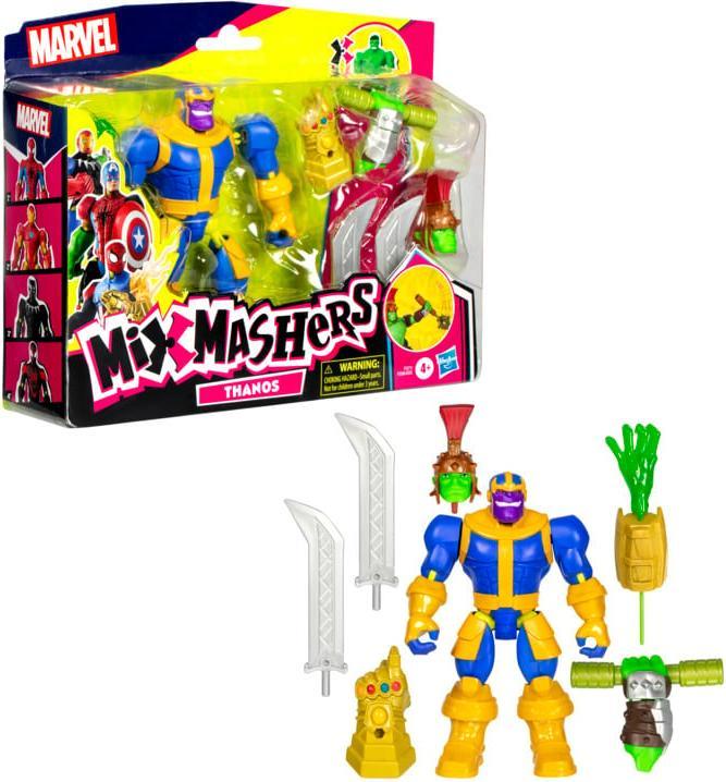 Actual product image Hasbro MixMashers Marvel Thanos individualisierbare Avengers Mix-And-Match Deluxe Action-Figur & Accessoire