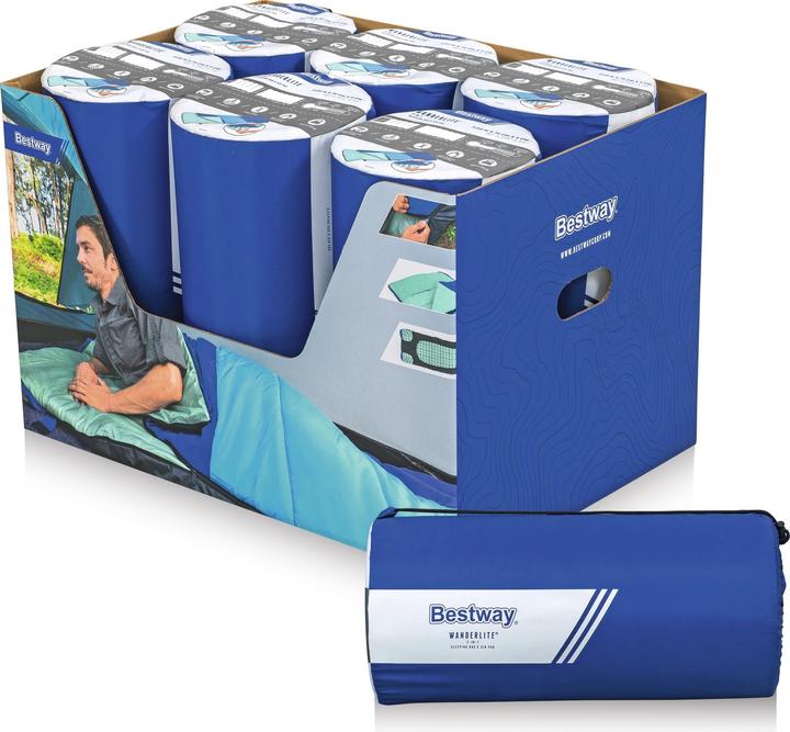 Productafbeelding Bestway 2-in-1 slaapzak Wanderlite™ met geïntegreerd, opblaasbaar slaapmatje 203 x 75 x 9 cm (198 cm)