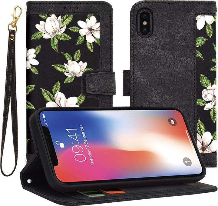 Actual product image Techsuit - FlipCraft - iPhone X / iPhone XS - Flowers of the Dawn (Apple iPhone XS, Apple iPhone X)