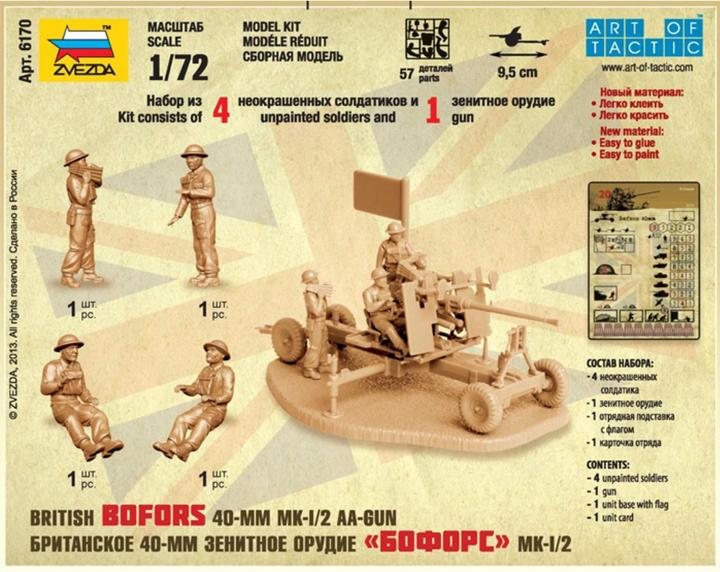 Produktbild Carson 1:72 Britische Bofors 40mm Mk-2 FLAK