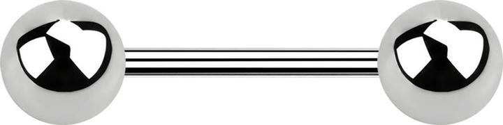 Produktbild Star Piercing Micro Barbell silber mit zwei Kugeln (Chirurgenstahl 316L, ohne Messing)