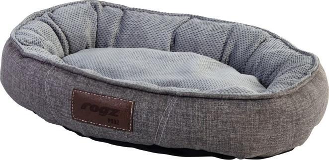 Rogz Podz Lounge Oval mit Rand grau für Hunde (1 Stk) (Hund)