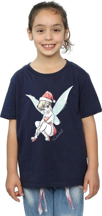 Actual product image Disney Girls Tinkerbell Christmas Fairy Cotton T-Shirt (140, 146)