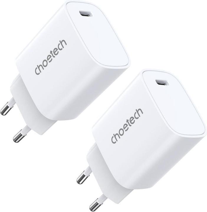 Choetech Kit de charge Q5004 20W PD iPhone 12/13 baltas (2pcs) (20 W)