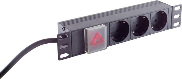 Actual product image Shiverpeaks S/CONN maximum connectivity 25.40cm (10"") power strip 3-fold, 1U, black (3 x, CEE 7/3, 2 m)