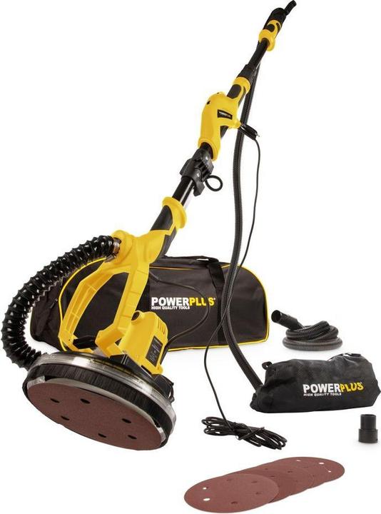 Produktbild Powerplus Trockenausbau-schleifer teleskopisch 1050W Ø225mm - 6 Acc. (Tellerschleifer, 1050 W)