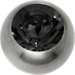 Actual product image Bijouteria 1.2mm Titanium piercing part (Crystal, Titanium)