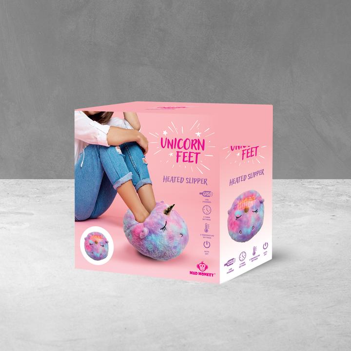 Produktbild Mad Monkey Elektrische Fusswärmer im Einhorn Design