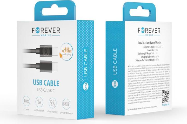 Immagine prodotto Forever USB-C – USB-C (1 m, USB 3.0, 60 W)