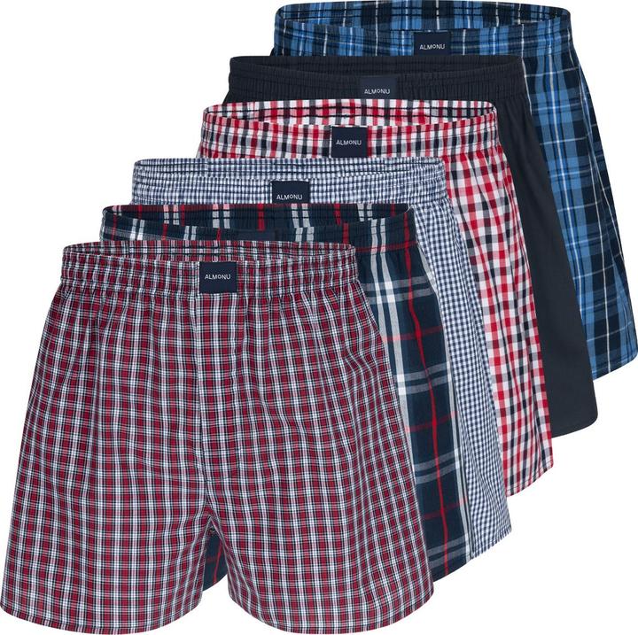 Rot karriert, Navy