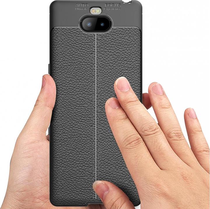 Produktbild Screenguard Sony Xperia 10 Plus Hülle Leather Design TPU Cover (Sony Xperia 10 Plus)