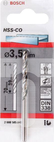 Actual product image Bosch Professional Zubehör Metal Drill HSS-Co 3,5x39x70mm (3 mm)