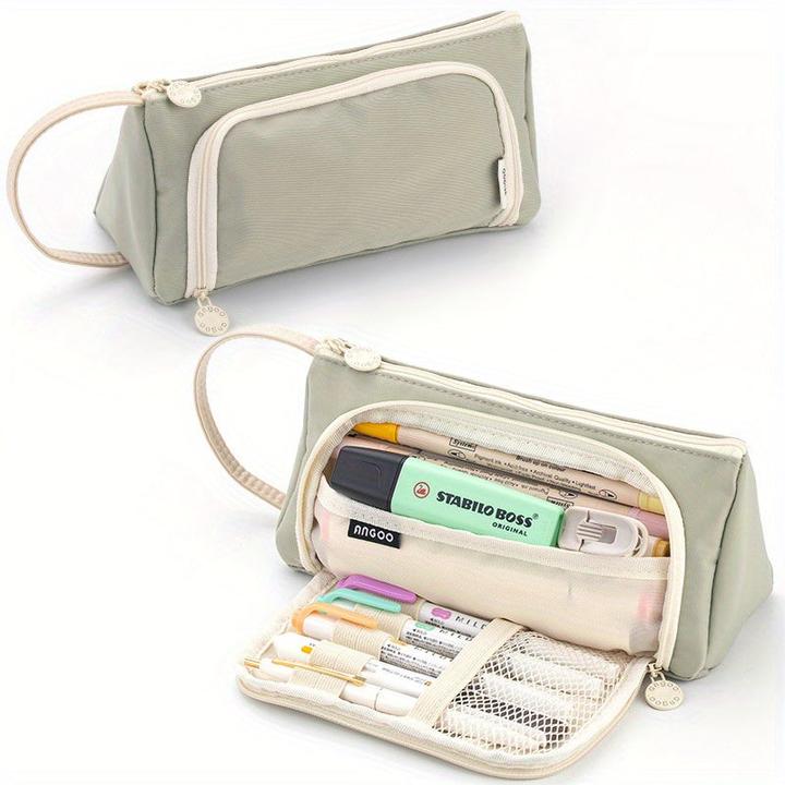 Only-Bags.Store Triangle window pencil case large capacity pencil case fashion style stationery box pen case for