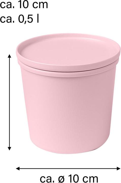 Actual product image Awave Food storage container 500 ml, with rPET, rosé (0.50 l)