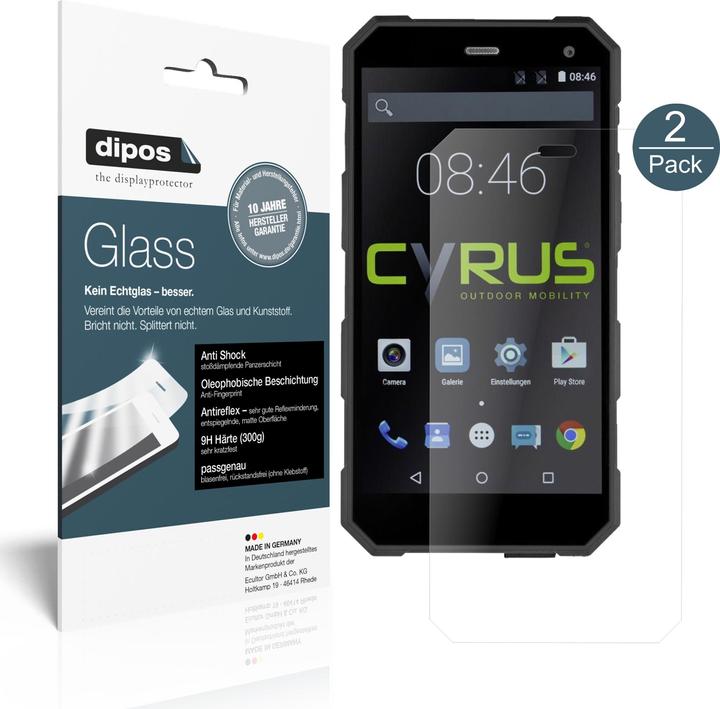 Produktbild Dipos Displayschutz Anti-Shock (2 Stück, Cyrus CS 24)