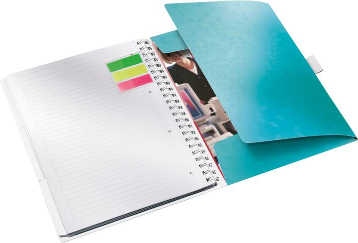 Image du produit Leitz Livre à spirales Wow (A4, À rayures, Couverture souple)