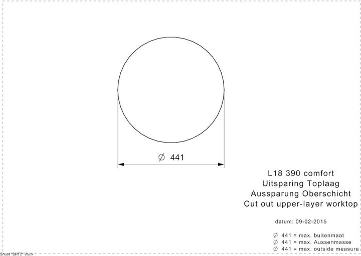 Produktbild Reginox Spülbecken, Edelstahl poliert Küchenspüle rund L18 390 Comfort ⌀ 44 R26076 (Unterbauspüle, 44 cm)