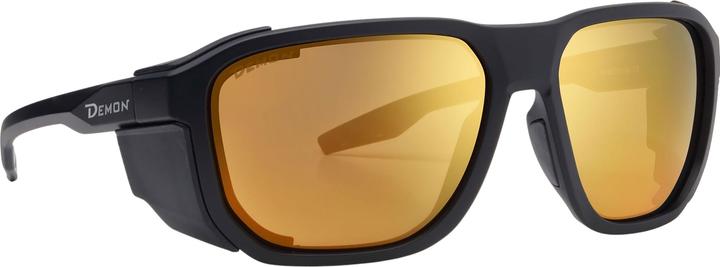 matt black-gold mirror