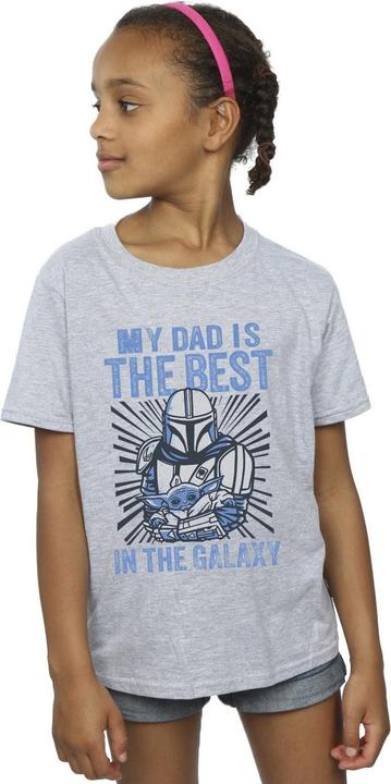 Immagine prodotto Star Wars Mandalorian Best Dad Maglietta Ragazze (152, 158)