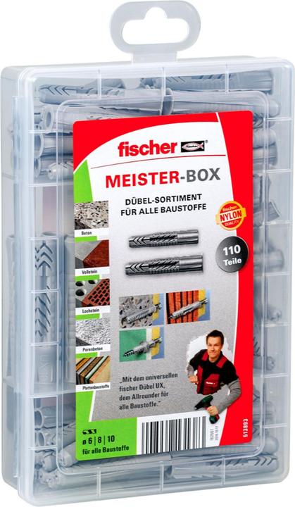 Image du produit Fischer Assortiment de chevilles Meister-Box UX/ (110 pcs)