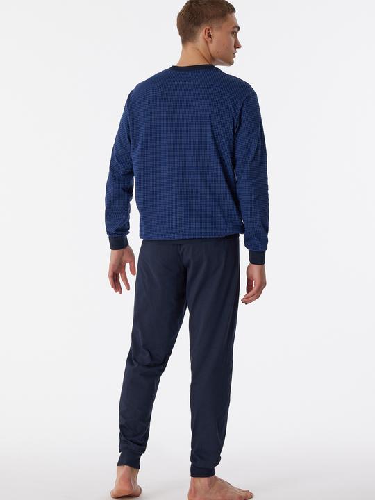 Produktbild Schiesser langer Herren Pyjama / Schlafanzug mit Rundhals-Ausschnitt (XL)