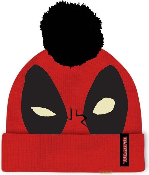 Actual product image Heroes Inc Marvel Comics - Bonnet à Pompon Noir et Rouge Deadpool
