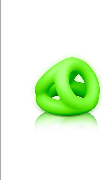 Produktbild Ouch! Cock Ring & Ball Strap - Glow in the Dark (4 cm)