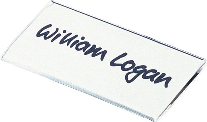 Actual product image Durable Acrylic nameplates with combination clip