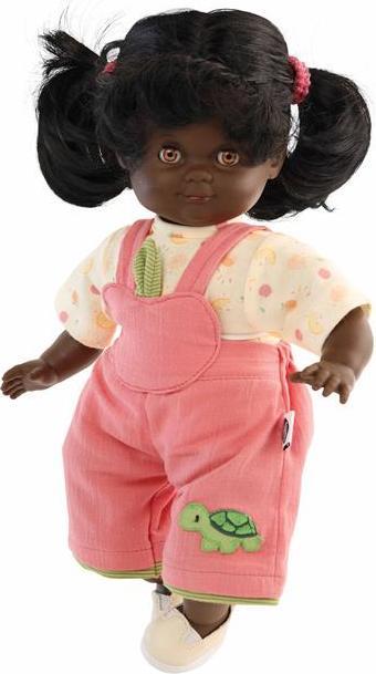Produktbild Schildkröt Puppe Schlummerle Gr. 32 schwarze Haare, braune Schlafaugen, Kleidung rose/gelb/grün