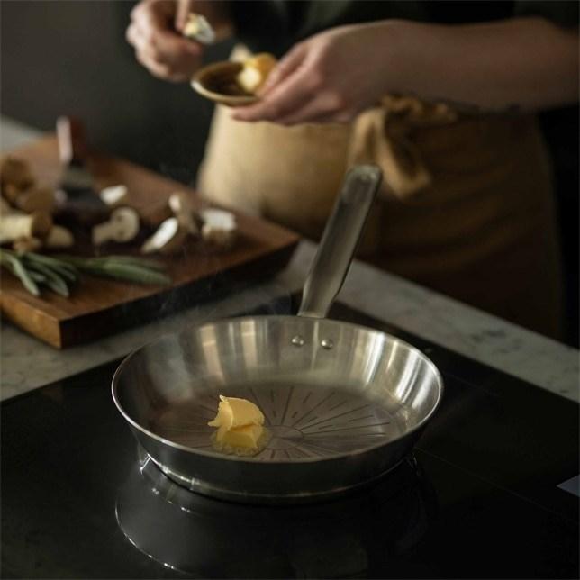 Actual product image Fiskars All Steel Pure (24 cm, Frying pan, Stainless steel)