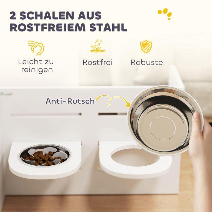 Image du produit Swisshandel24 Hundenapf erhöht, Höhenverstellbar Futternapf für Hunde mit Separatem Design (1 l)