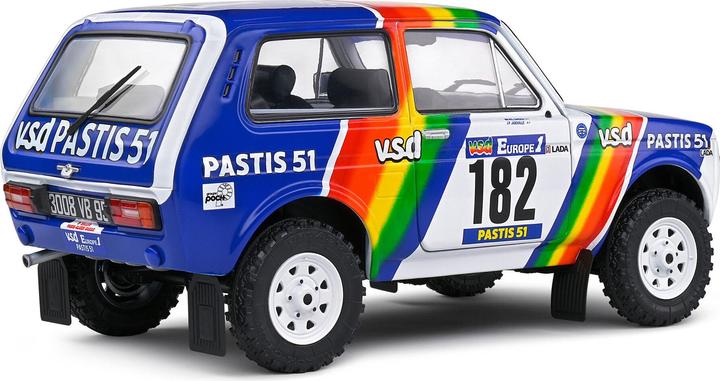 Actual product image Solido 1:18 Lada Niva Paris-Dakar #182 white