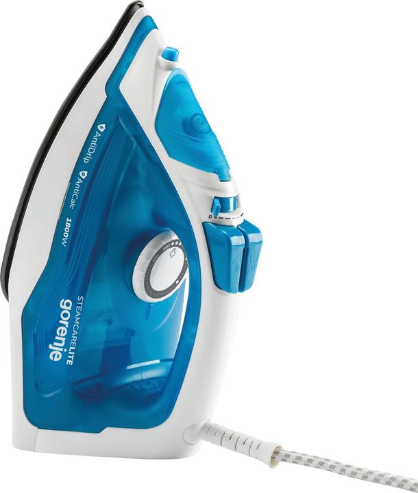 Image du produit Gorenje SIH1800BLT Fer à vapeur, 1800 W, Capacité du réservoir d'eau 250 ml, Vapeur continue 25 g/min (1800 W, 80 g/min)