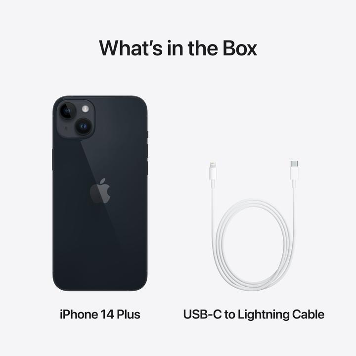 Actual product image Apple iPhone 14 Plus (512 GB, Midnight, 6.70", SIM + eSIM, 12 Mpx, 5G)