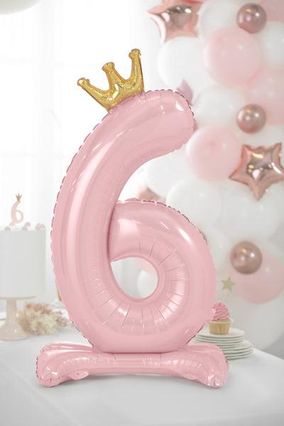 Actual product image Partydeco Balloon number 2 on foot - Pink