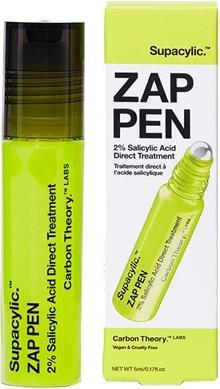 Actual product image Carbon Theory Supacylic. Zap Pen Salicylic Acid Direct Treatment - Roll-on for skin imperfections (5 ml)