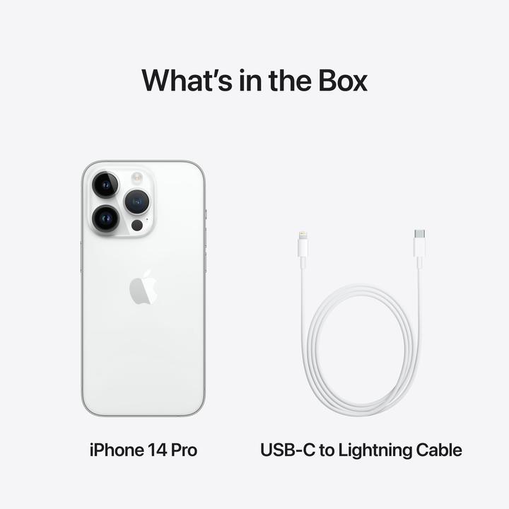 Image du produit Apple iPhone 14 Pro (128 Go, Silver, 6.10", SIM + eSIM, 48 Mpx, 5G)
