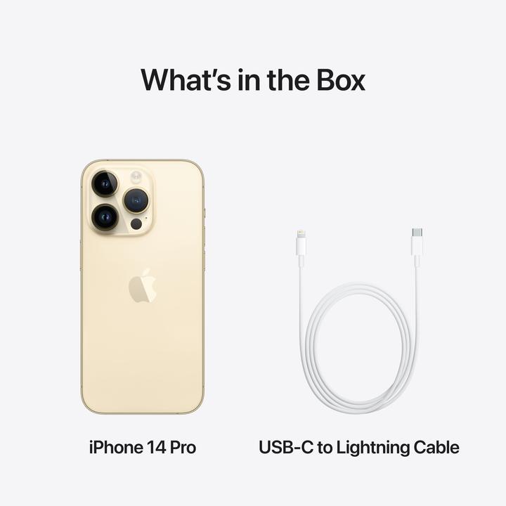 Produktbild Apple iPhone 14 Pro (128 GB, Gold, 6.10", SIM + eSIM, 48 Mpx, 5G)