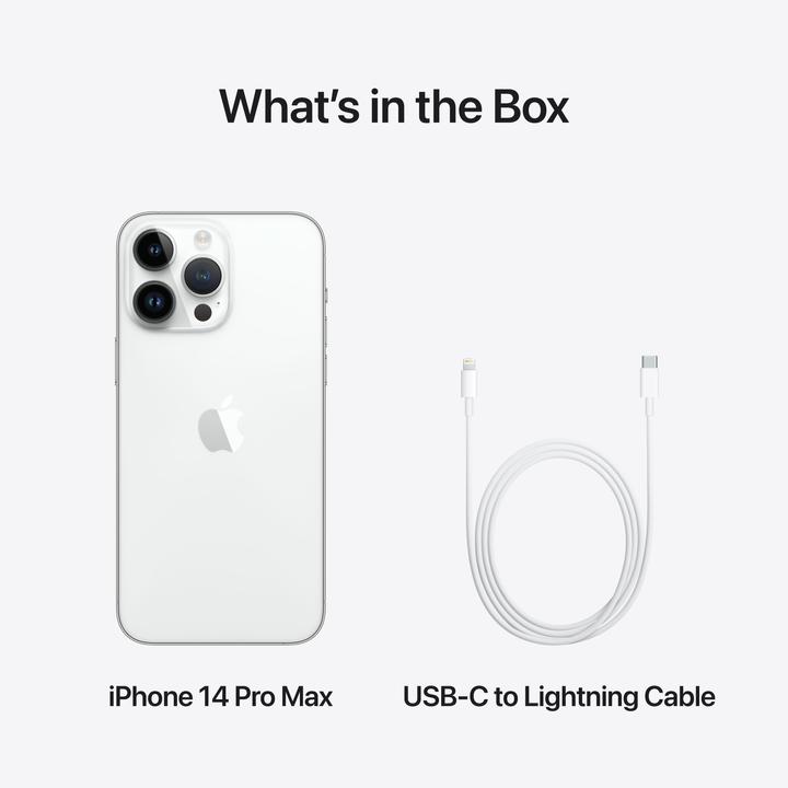 Actual product image Apple iPhone 14 Pro Max (512 GB, Silver, 6.70", SIM + eSIM, 48 Mpx, 5G)